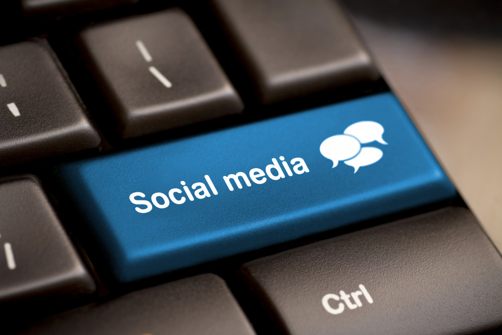A button for social media